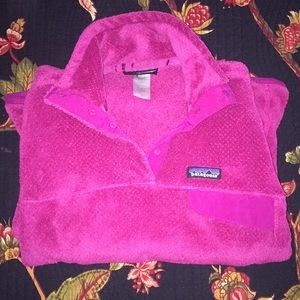Patagonia 1/4 button fuzzy jacket